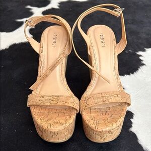 Forever 21 Cork Platform wedge Sandals